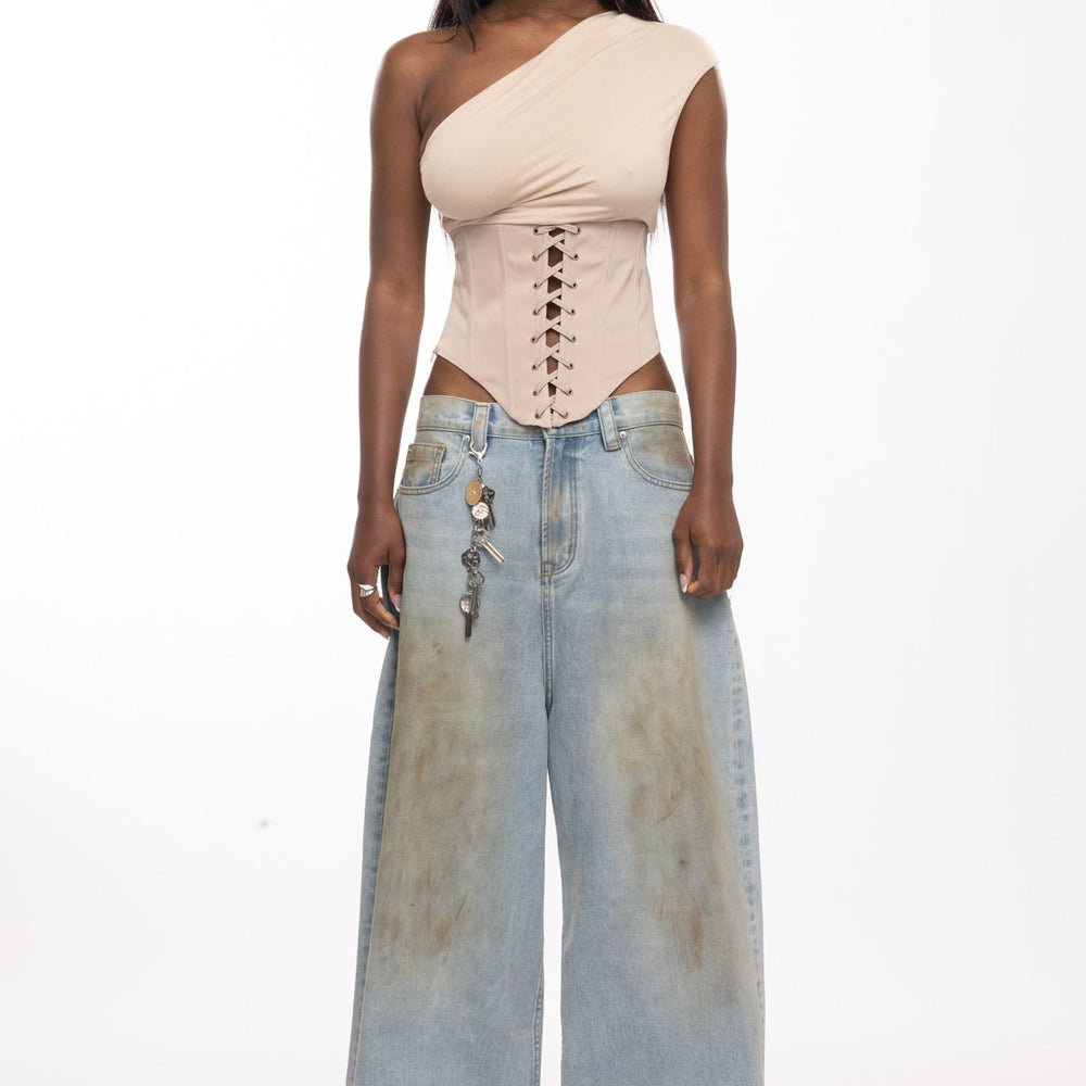 Valkyrie Corset Top - Beige