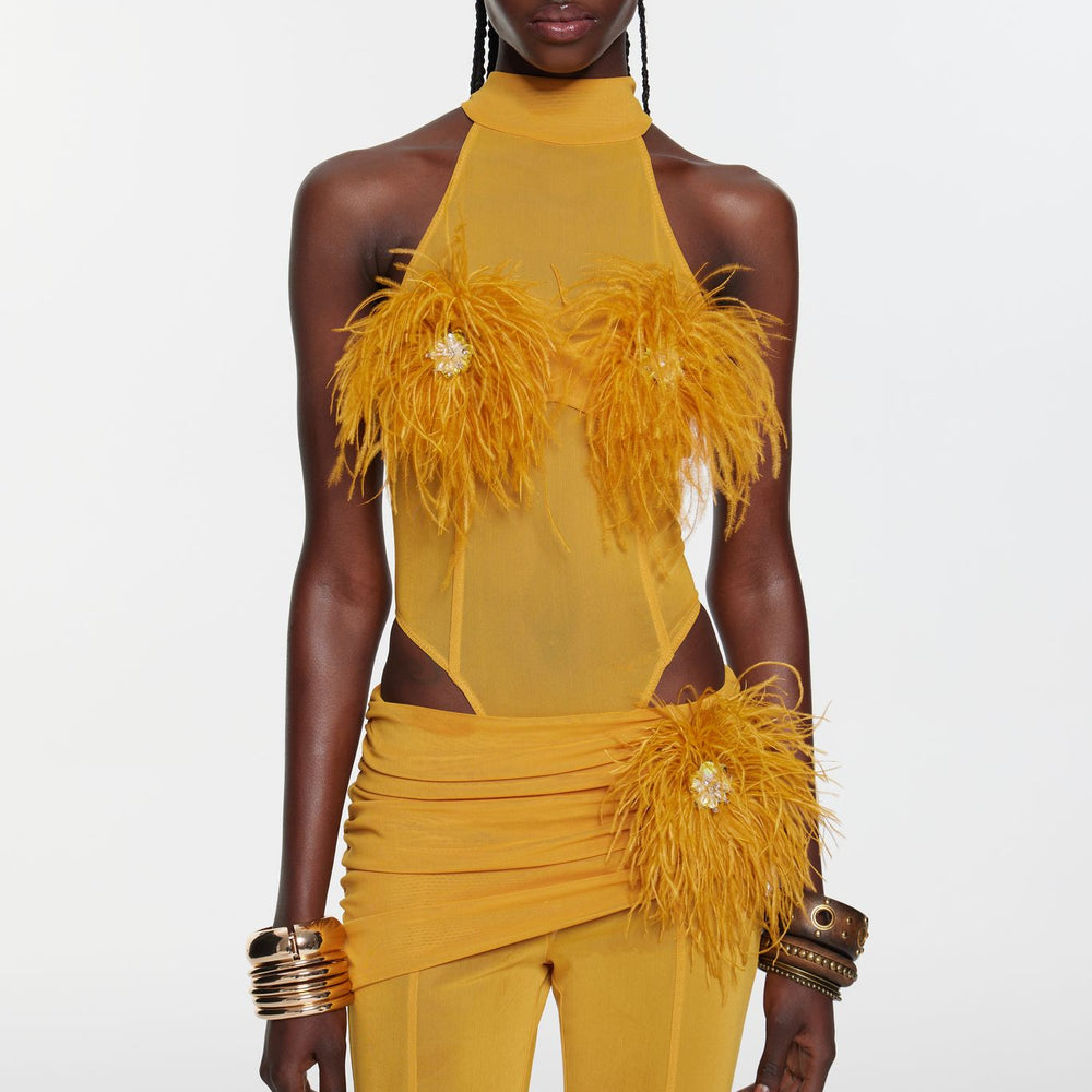 Velora Bodysuit - Saffron